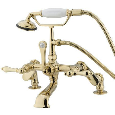Kingston Brass Vintage Deck Mount Clawfoot Tub Filler with Hand Shower Clawfoot Tub Filler Kingston Brass